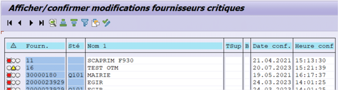 SAP Finance - F110 - Fiche Fournisseur Non Confirmée